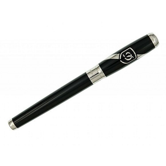 ST Dupont 410608 Elysee Line D Blazon Placed Lacquer Black S Nib M Fountain Pen - Picture 6 of 9